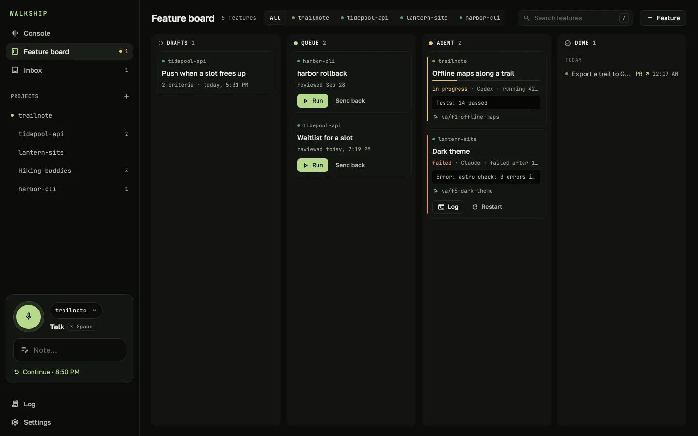 Feature board